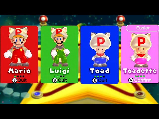 New Super Mario Bros U Deluxe – 4 Players Co Op Walkthrough