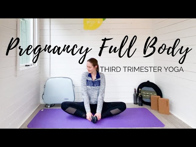 PREGNANCY YOGA |  Full Body Prenatal Flow for the Third Trimester | LEMon Yoga
