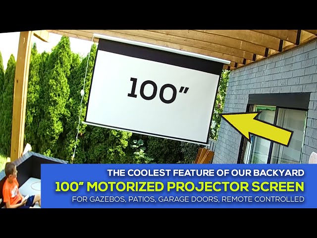 Outdoor 100" Motorized Projector Screen Installation - Canadian View Projector Review