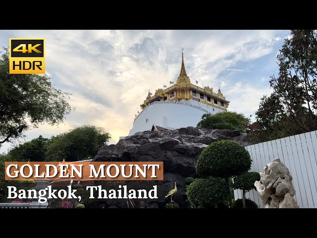 [BANGKOK] Golden Mount Temple "Discovering Bangkok Old Town's Sky View" | Thailand [4K HDR Walk]