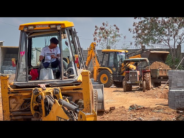 JCB 3DX dig Foundation and Loading Tractor for Building Construction Work | Jcb video