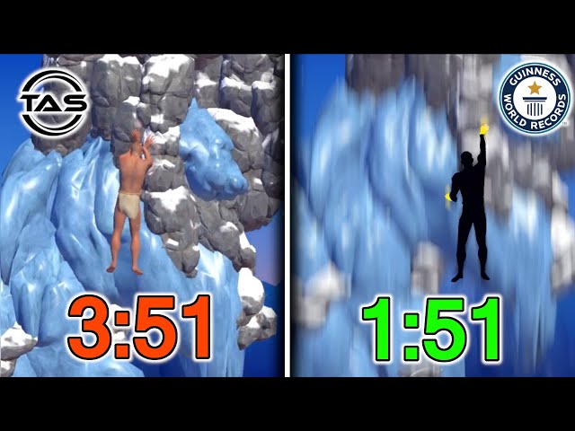 NEW World Record vs TAS - A Difficult Game About Climbing