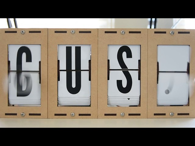 Random four-letter words on a split-flap display (6 minutes)