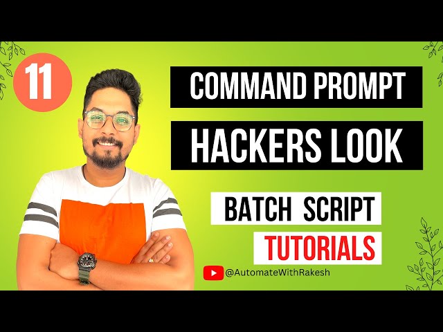 Command Prompt Batch Script Cool Tricks