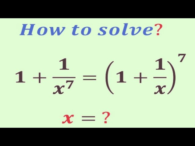 A  awesome mathematics problem | Olympiad Question | can you solve this rational  problem | x=?