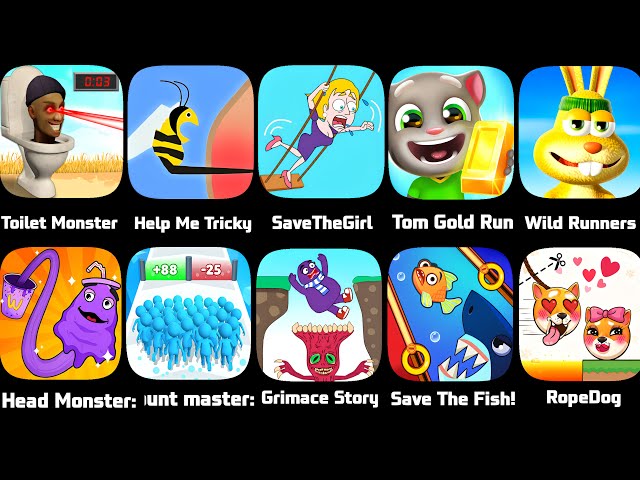 Bowmasters,Count Master,Grimac Story,Save The Fish,Rope Cut,TomGold Run,Help Me Tricky Story