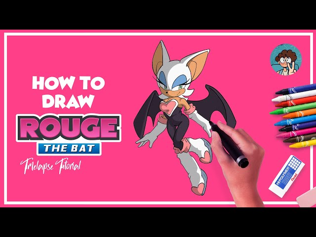 How to draw rouge the bat I Sketching Secrets Revealed