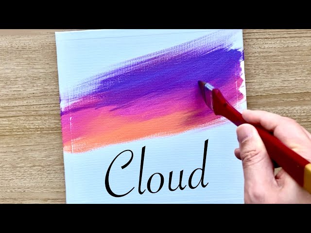 Above the Clouds / Acrylic Painting for beginners / Daily Challenge #61