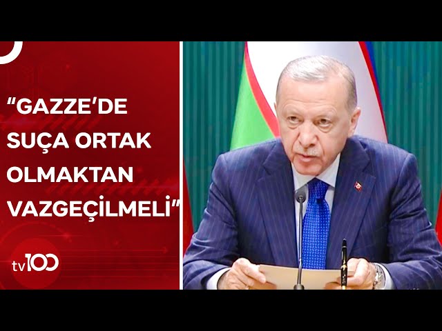 Cumhurbaşkanı Erdoğan ve Mirziyoyev Ortak Basın Toplantısında Konuştu | TV100 Haber