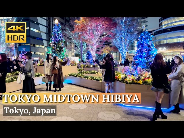 [TOKYO] Hibiya Magic Time Illumination At Tokyo Midtown Hibiya | Walking Tour | Japan [4K HDR]