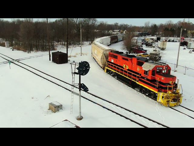 CF&E  trains at Estry diamond Van Wert Ohio 2135 2099 2106