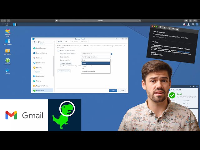 Setup Email Notifications with gmail on Synology NAS to get critical notifications! - 4K TUTORIAL