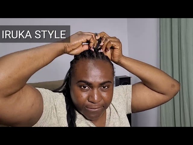 feed in braids on thick 4C natural hair  / Protective hairstyle for natural hair