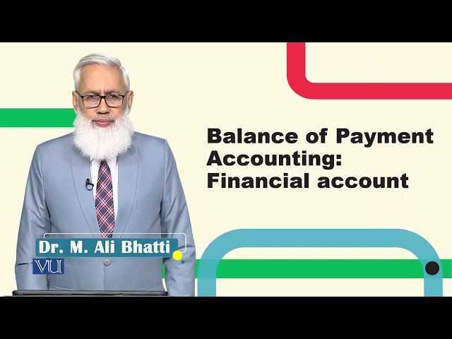 Balance of Payment Accounting: Financial Account | Macroeconomic Analysis | ECO616_Topic055