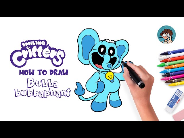How to draw Bubba bubbaphant smiling critters I Poppy Playtime