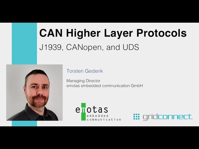 CAN Higher Layer Protocols - J1939, CANopen, and UDS