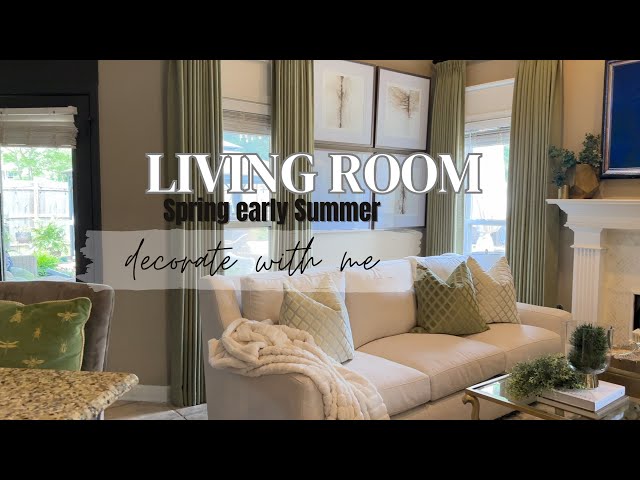 Decorate with me early Summer 2024 | Living Room | New Affordable Custom Drapes