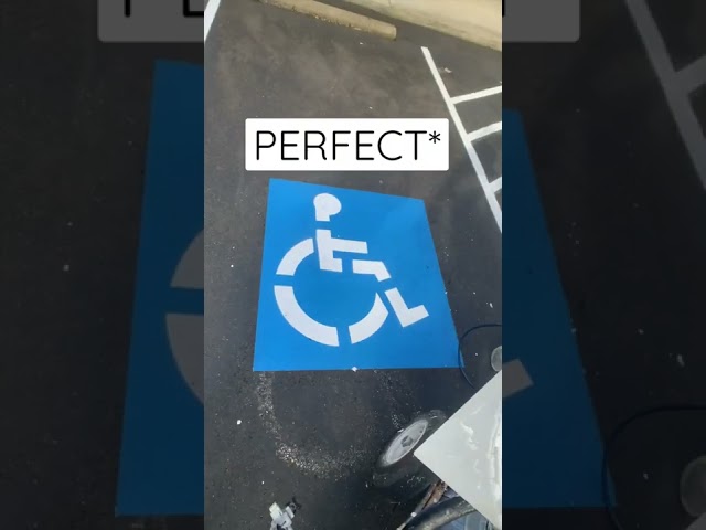 Disability logo painted almost perfectly (*NOT OUR AUDIO!)