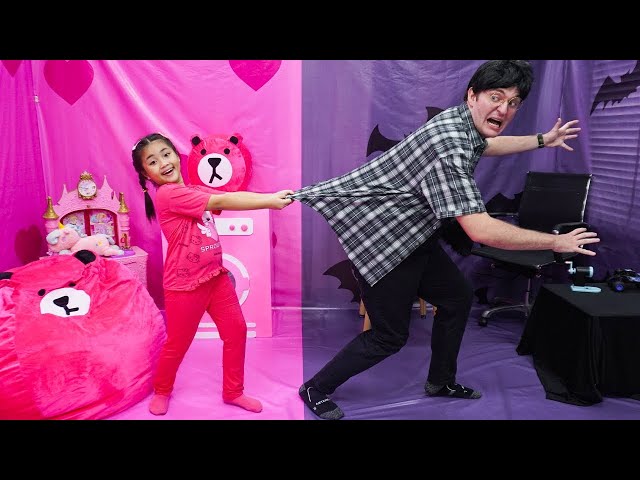 Pink vs Black Challenge for Kids by Annie and Uncle