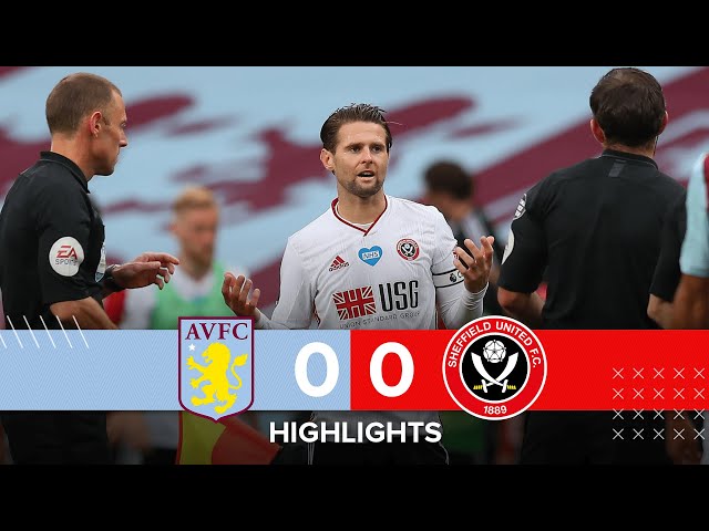 Aston Villa 0-0 Sheffield United | Premier League highlights | VAR / Hawkeye Controversial Non Goal