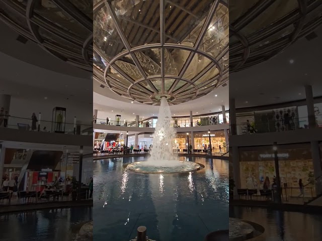 Waterfall Inside A Mall #marinabaysands #marinabaysingapore