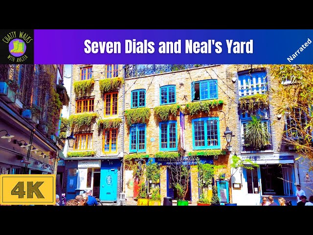 London 4K narrated walk: Seven Dials, Neal's Yard, Seven Dials Market and Ching Court - London walk