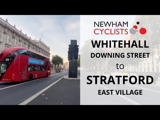 Cycling from Whitehall, Westminster, to East Village, Stratford, London