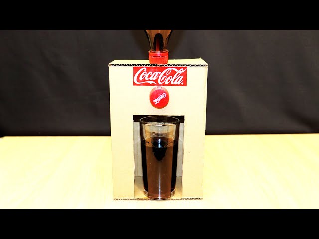 How to make a Coca-Cola dispenser from cardboard at home