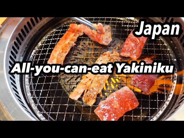 All-you-can-eat yakiniku the cheapest course 2,178 yen at "Yakiniku King" Osaka,Japan