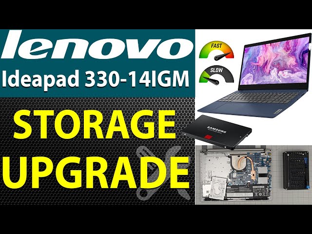How to Upgrade Storage on Lenovo Ideapad 330 14IGM | SSD & HDD 81D0