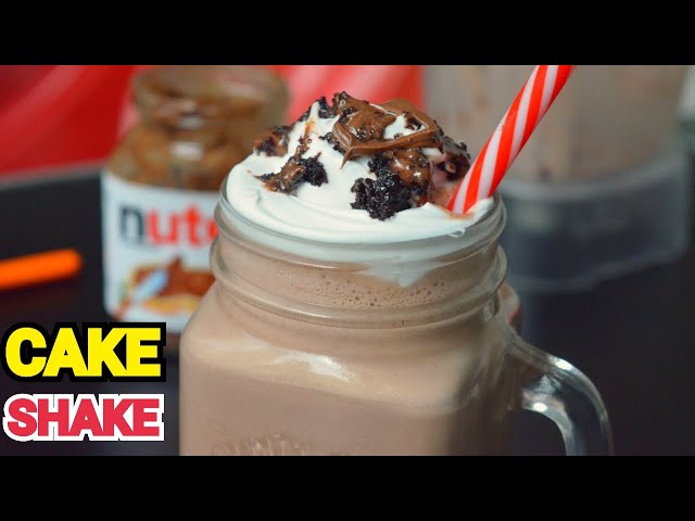 NUTELLA CAKE SHAKE by (YES I CAN COOK) #Milkshake #Shake #NutellaShake #Summer #Drink