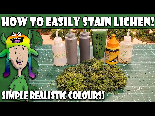How to stain realistic lichen