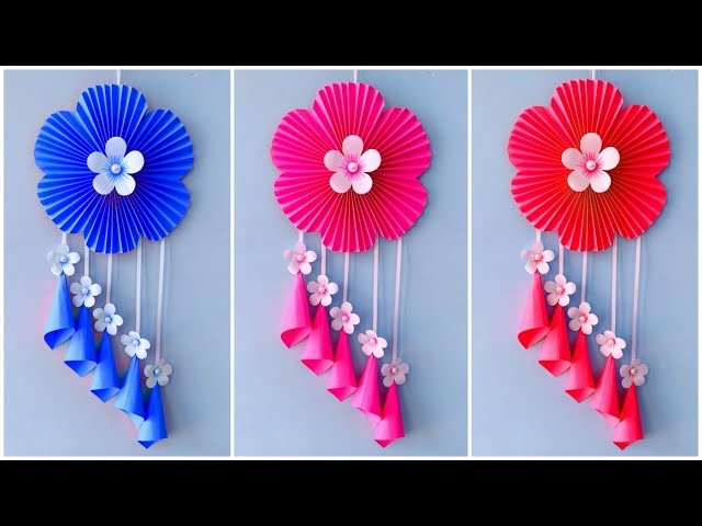 Unique Flower Wall Hanging / Quick Paper Craft For Home Decoration / Easy Wall Mate / DIY Wall Decor