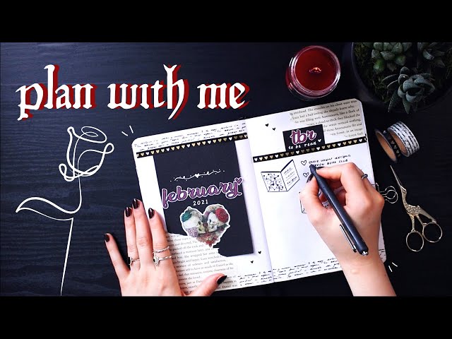 FEBRUARY PLAN WITH ME | reading journal 🌹 valentine's theme