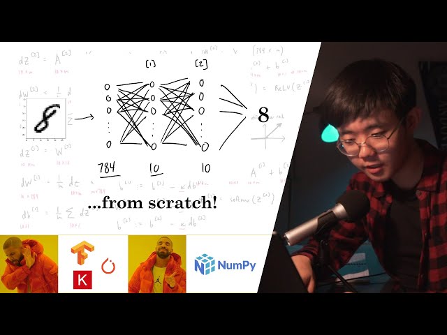 Building a neural network FROM SCRATCH (no Tensorflow/Pytorch, just numpy & math)