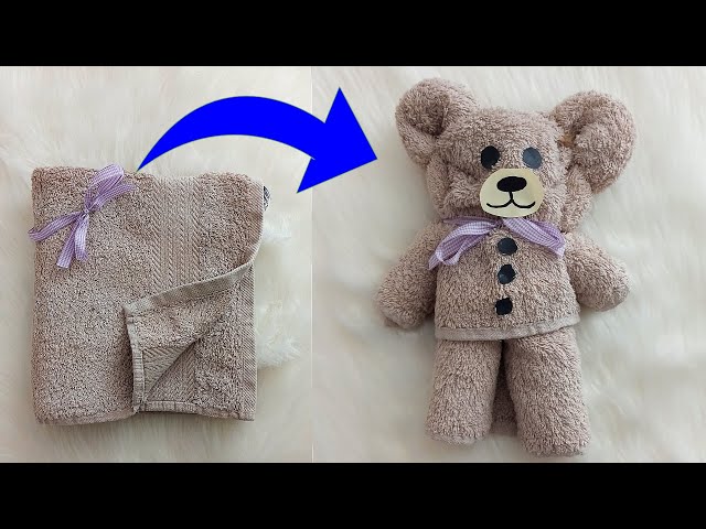 DIY Towel Teddy Bear | How to Make Teddy Bear out of Bath Towel