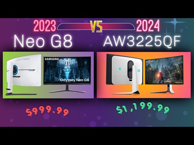 Samsung Neo G8 (2023) VS Alienware AW3225QF (2024) | Mini LED VS QD-OLED Monitor Comparison