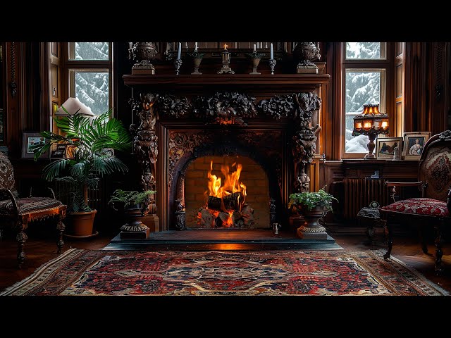 Dreamy Fireside Scenery - Burning Fire Sounds For Relaxing Moments