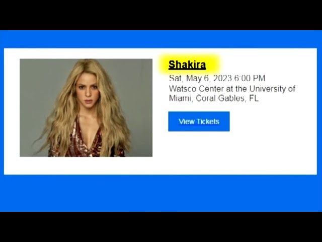 Bought tickets but not a Shakira concert