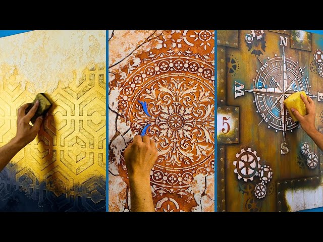 3 new genius ways to use putty to make a unique wall painting design ✨