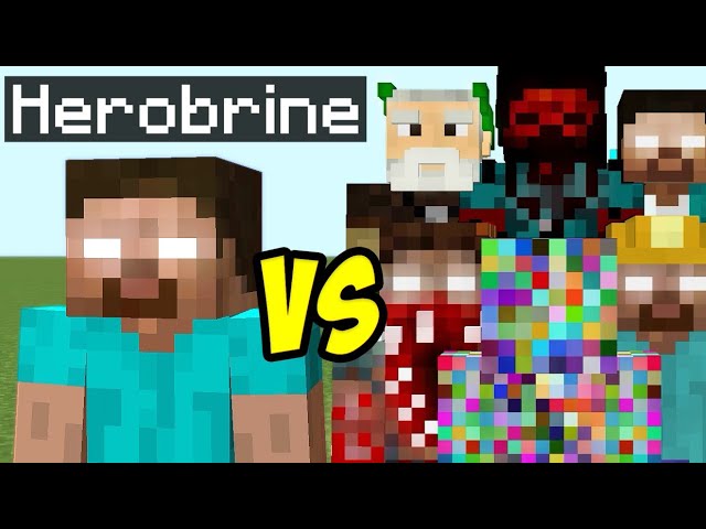 Herobrine vs Error422 all Сreepypasta mobs in minecraft part 7