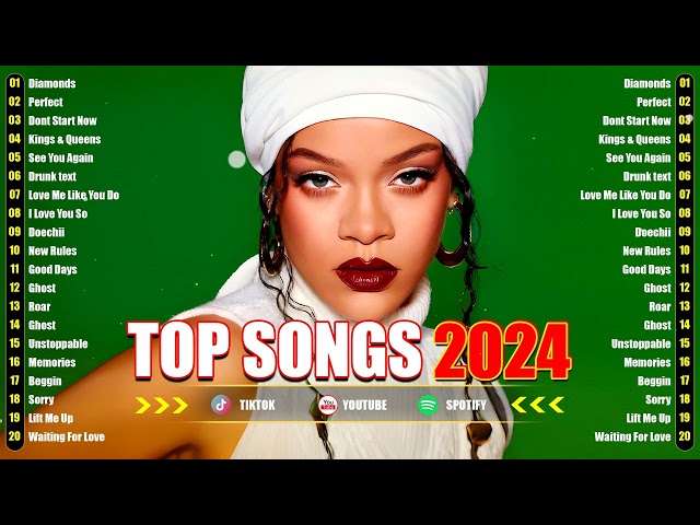 Billboard Hot 100 ♪ Rihanna, Adele, Ed Sheeran, Dua Lipa, Bruno Mars, Taylor Swift - Pop Hits 2024