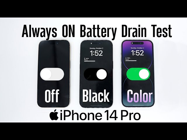 iPhone Always ON Black vs Color vs OFF - Battery Drain Test