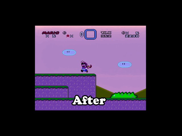 SNES Ghosting Demo Before/After