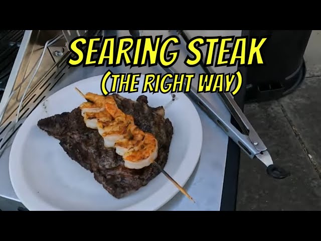 THE RIGHT WAY to sear steak on a Gas Grill! Searing Steak on the Monument Denali 650 Pro