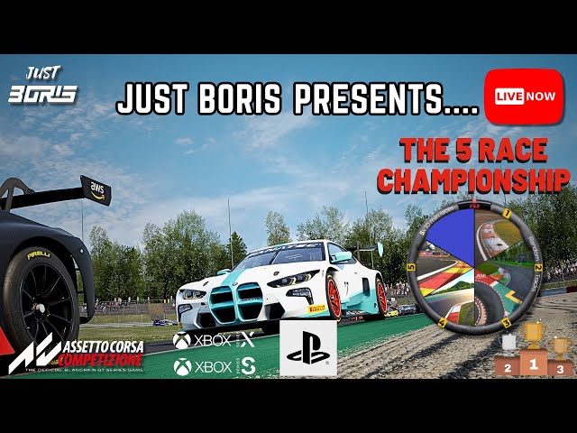 🛑Assetto Corsa Competizione - 5 Race Championship -Xbox S/X PS5 - CSL DD🛑