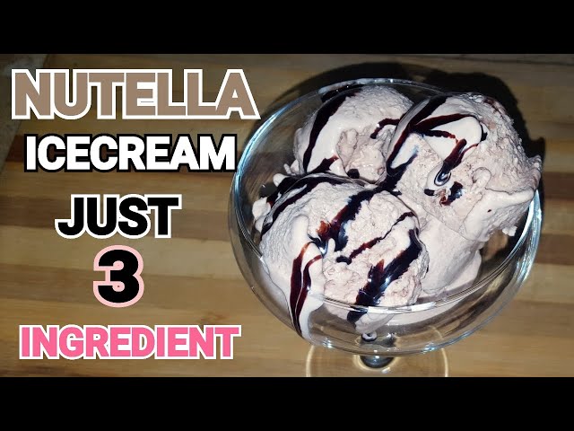Just 3 Ingredient Nutella Ice-cream by (YES I CAN COOK)