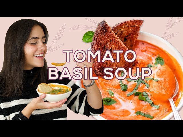 Vegan Tomato Basil Soup Recipe - Two Spoons