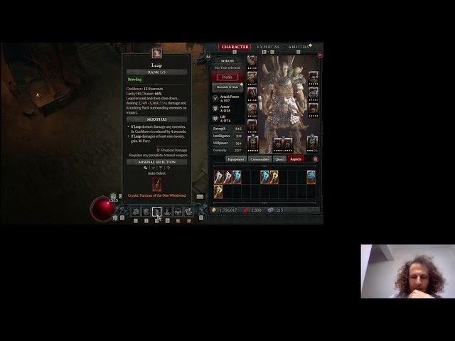 Diablo IV Barbarian Whirlwind Excitement.  First time Diablo Cam!
