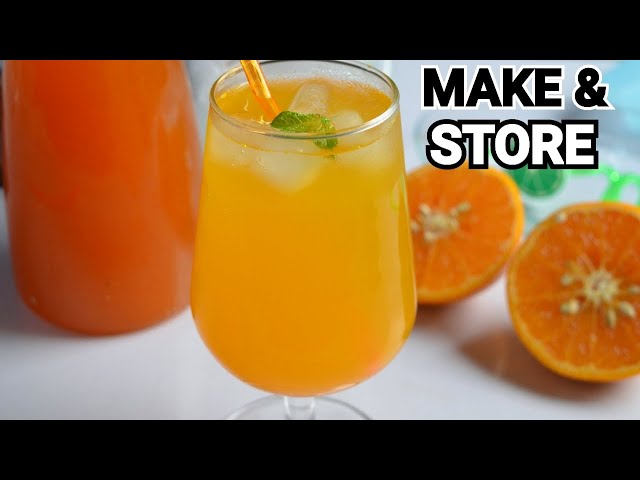 Orange Squash / Sharbat Make & Store (Ramadan Special) by (YES I CAN COOK)